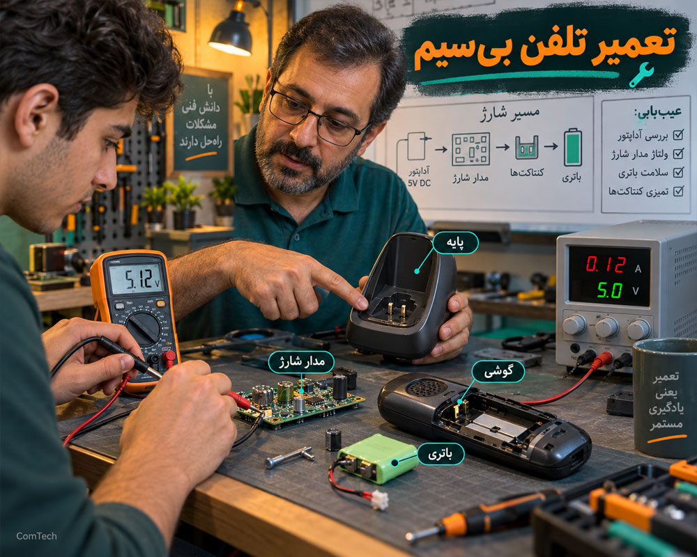 آموزش تعمیر تلفن بیسیم