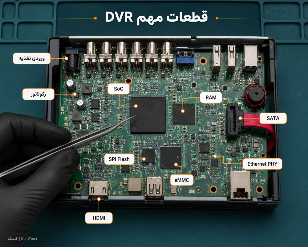 قطعات مهم برد DVR