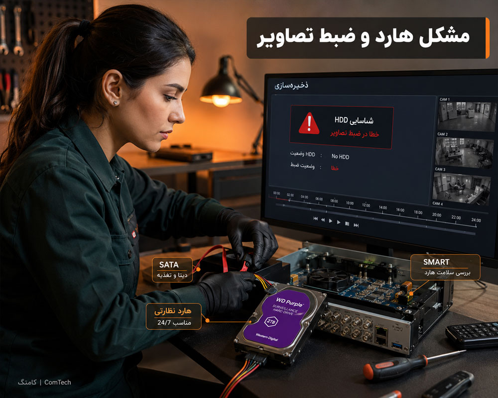 تعمیر هارد و ضبط DVR