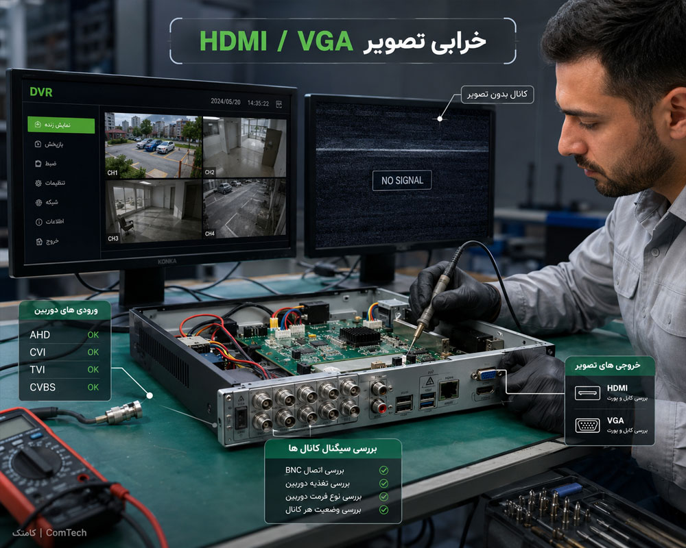 تعمیر تصویر HDMI و VGA