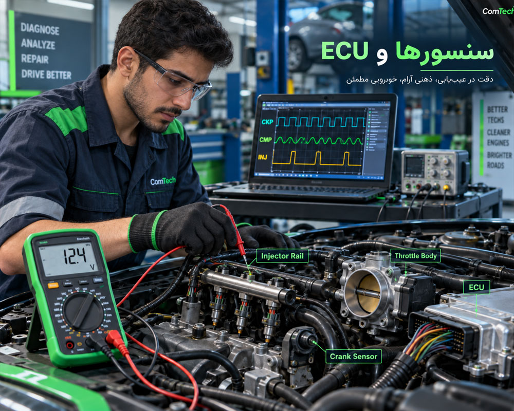 عیب یابی سنسور و ECU