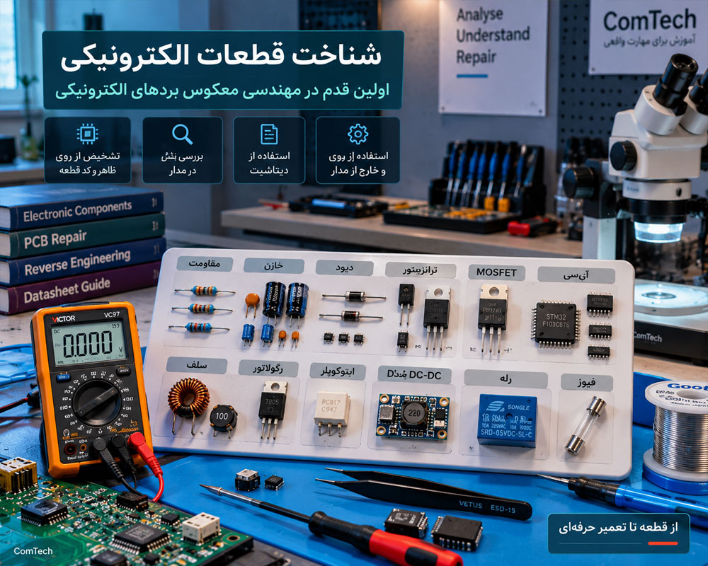 کارگاه آموزش شناخت قطعات و عیبیابی برد الکترونیکی