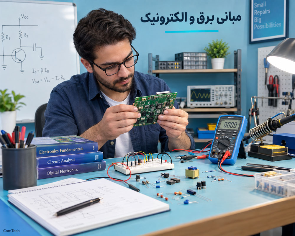 آموزش مبانی برق و الکترونیک برای تعمیر برد