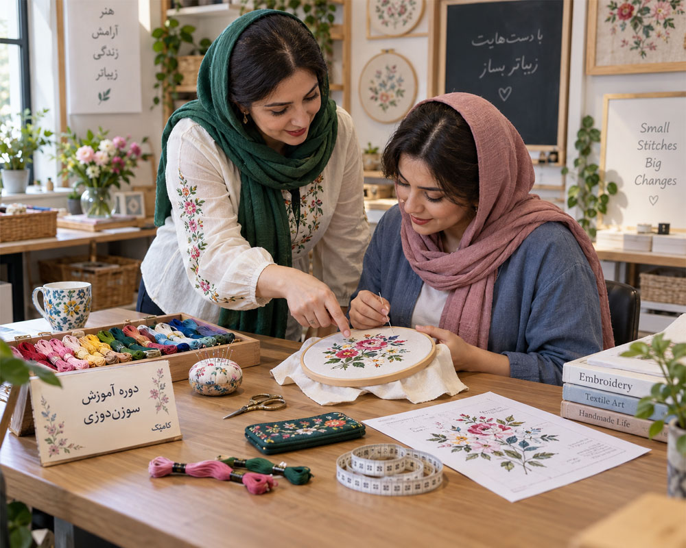 کلاس آموزش سوزن دوزی