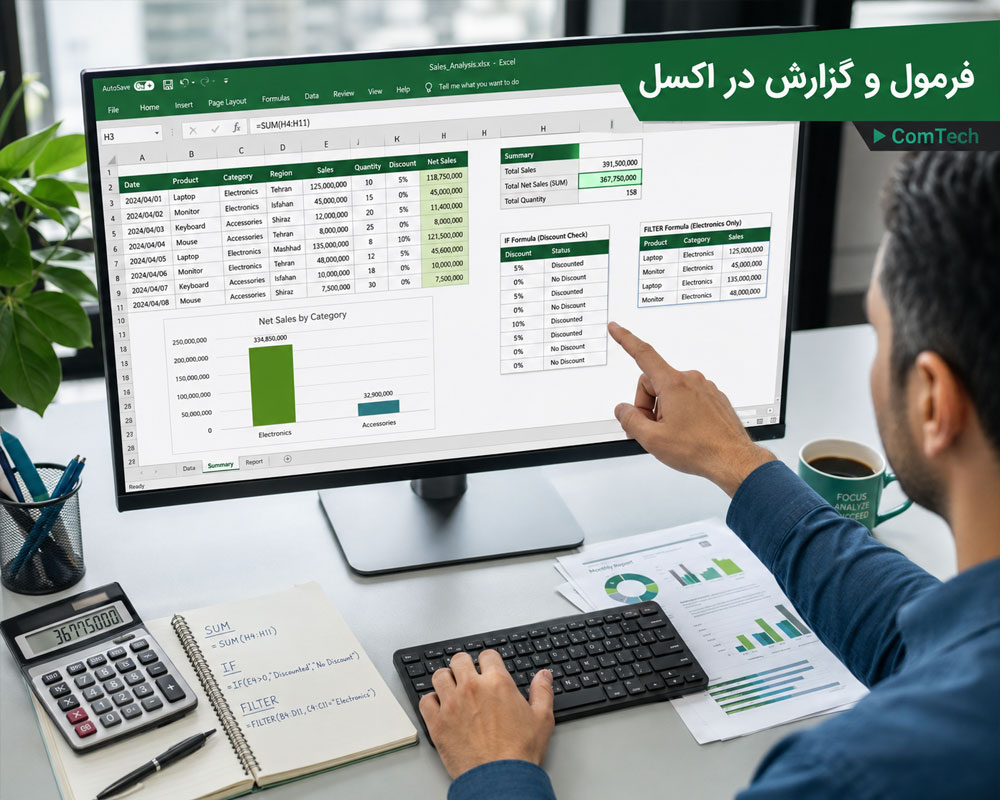آموزش فرمول نویسی اکسل آموزش فرمول نویسی اکسل
