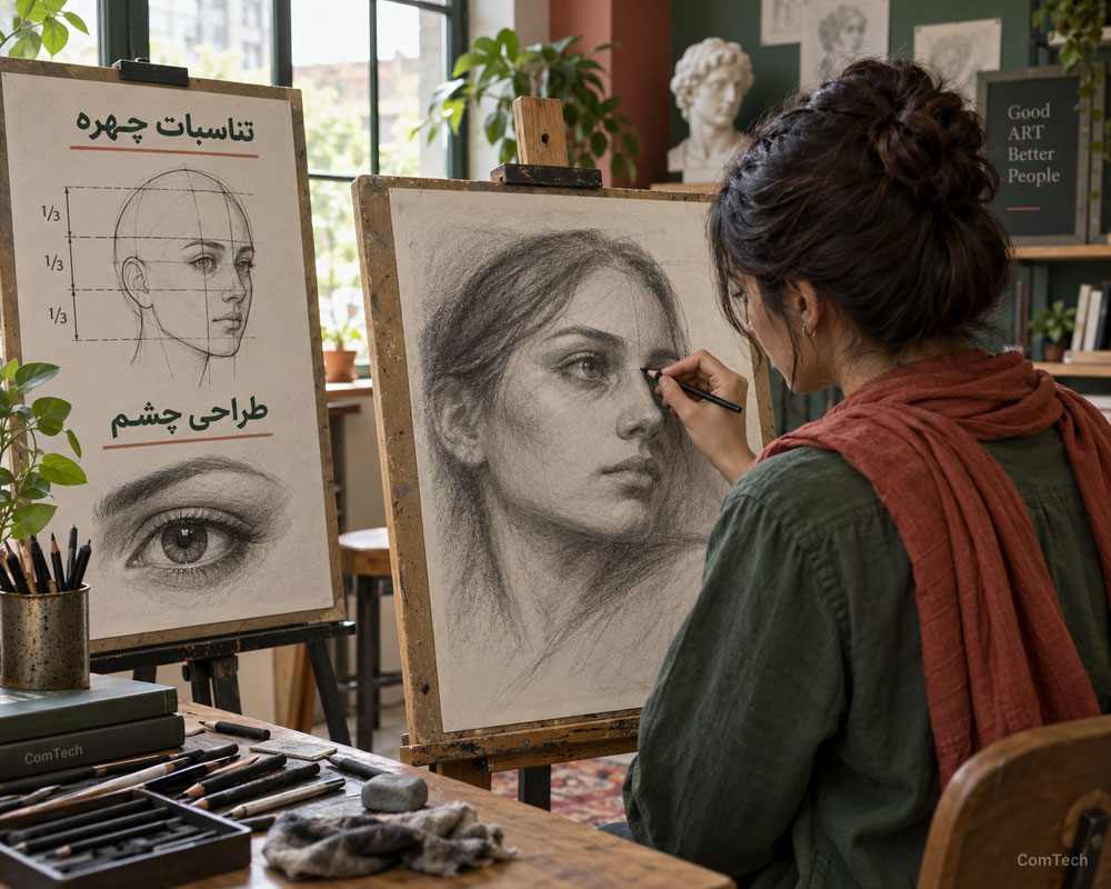 آموزش تناسبات طراحی چهره