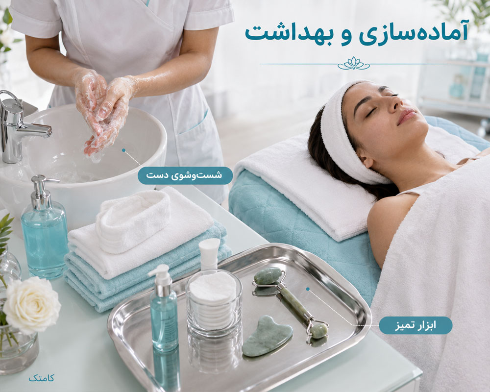 آمادهسازی پوست برای ماساژ آمادهسازی پوست برای ماساژ