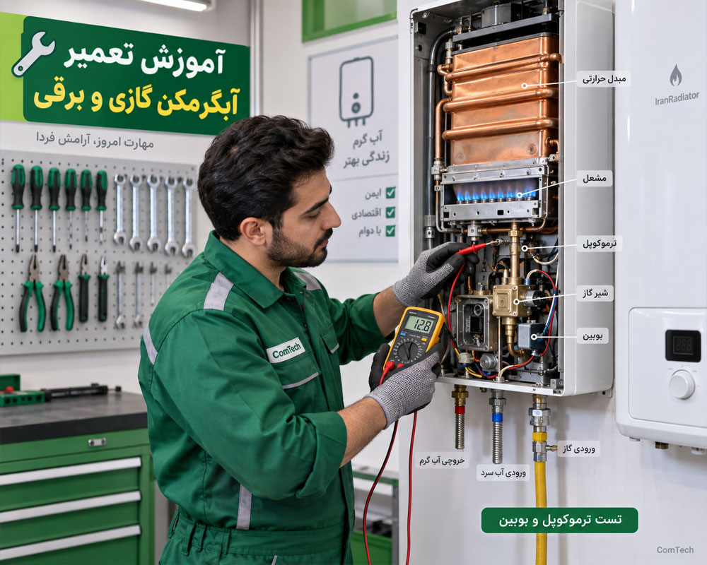 آموزش تعمیر آبگرمکن گازی