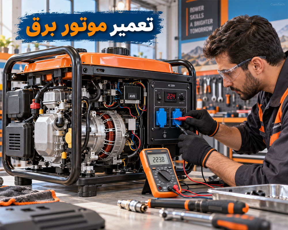 آموزش تعمیر موتور برق و عیبیابی ژنراتور