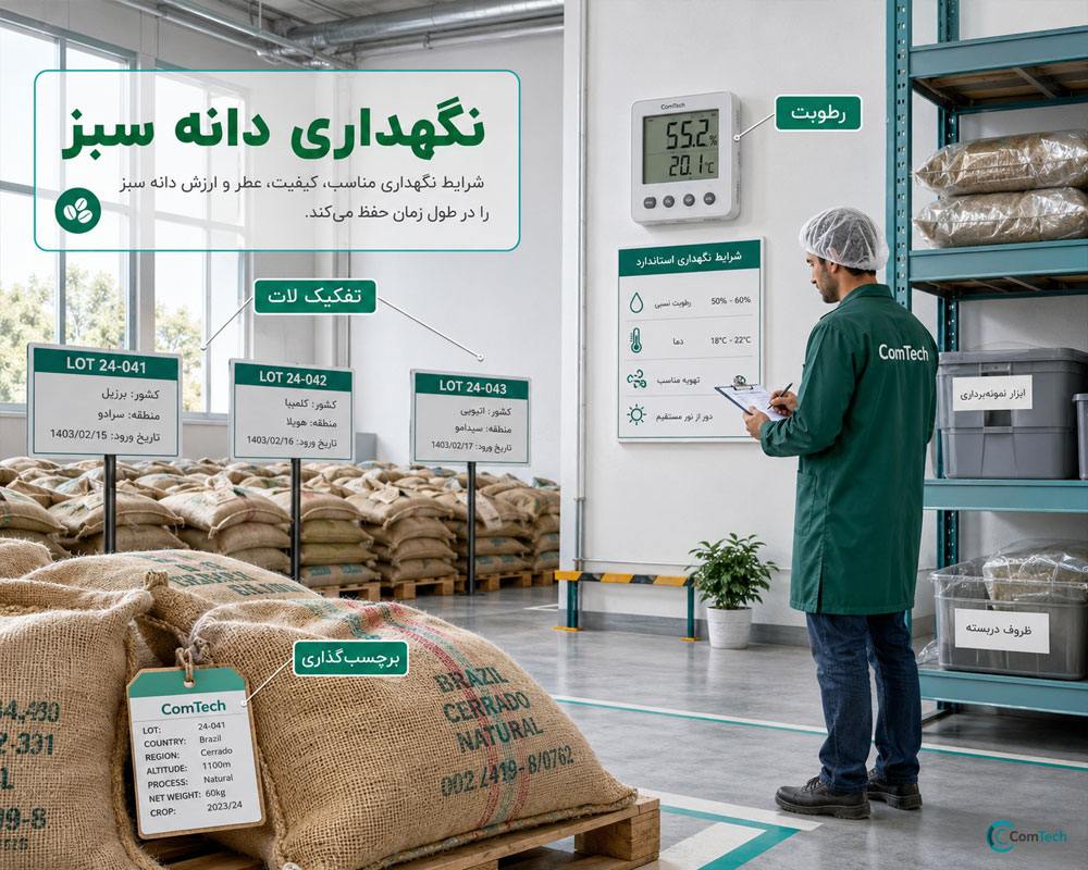 نگهداری دانه سبز نگهداری دانه سبز