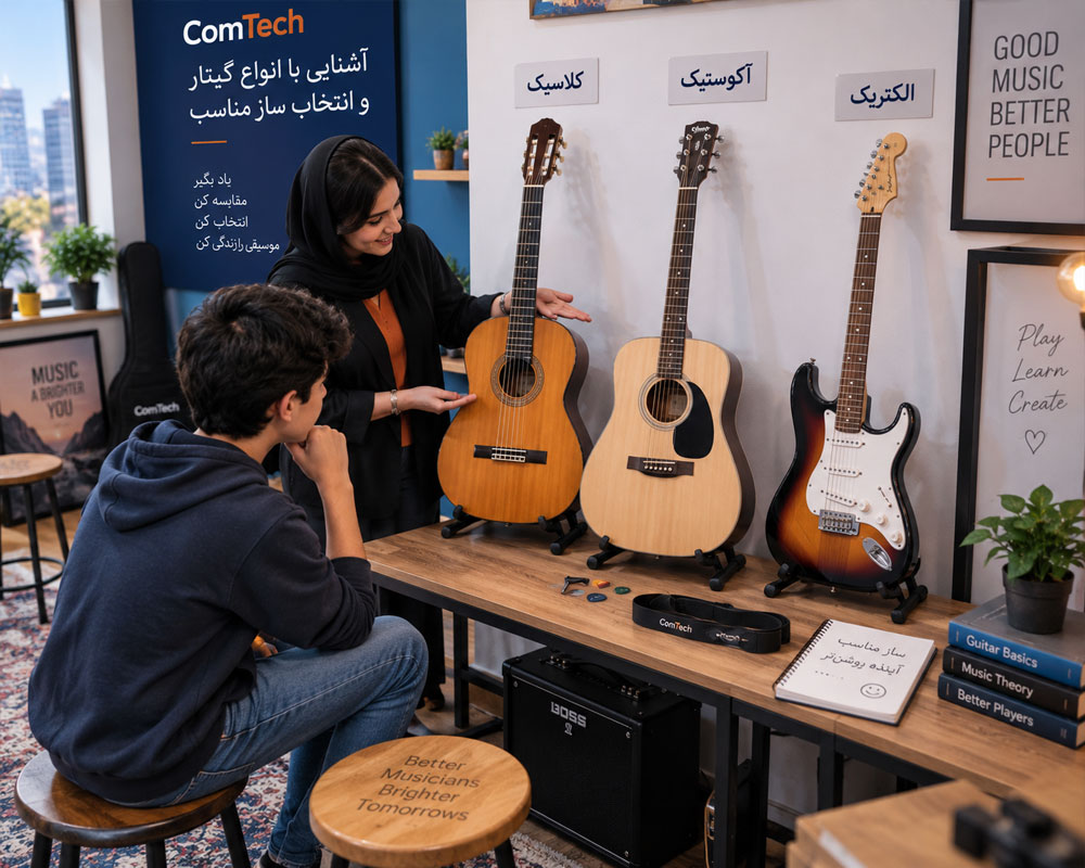 مقایسه گیتار کلاسیک آکوستیک و الکتریک برای شروع