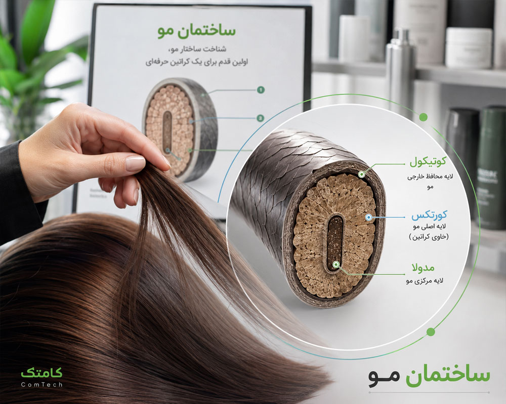 ساختار داخلی ساقه مو
