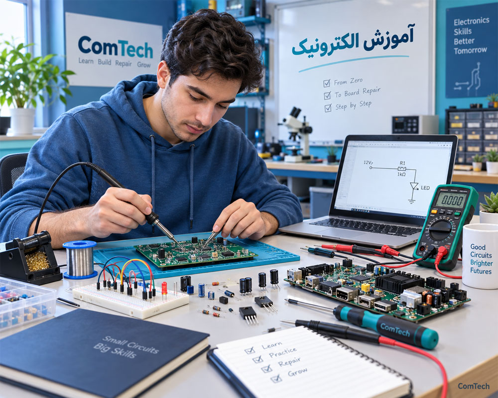 کلاس عملی آموزش الکترونیک