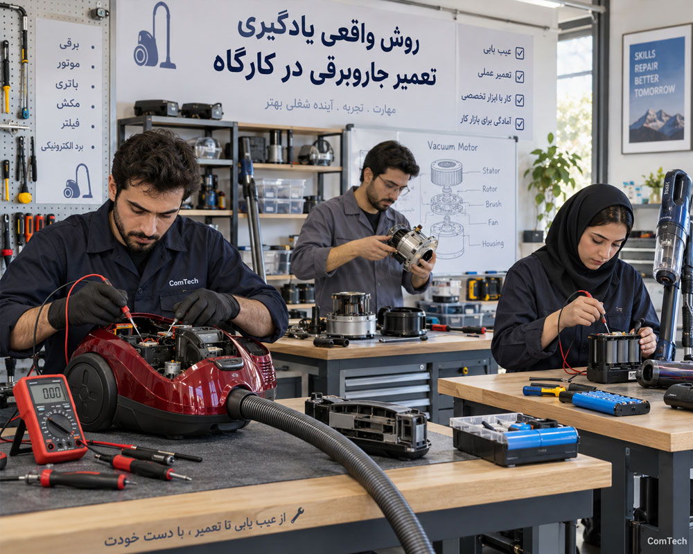 آموزش عملی تعمیر جاروبرقی