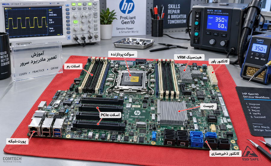 آموزش تعمیر مادربرد سرور HP نسل 10