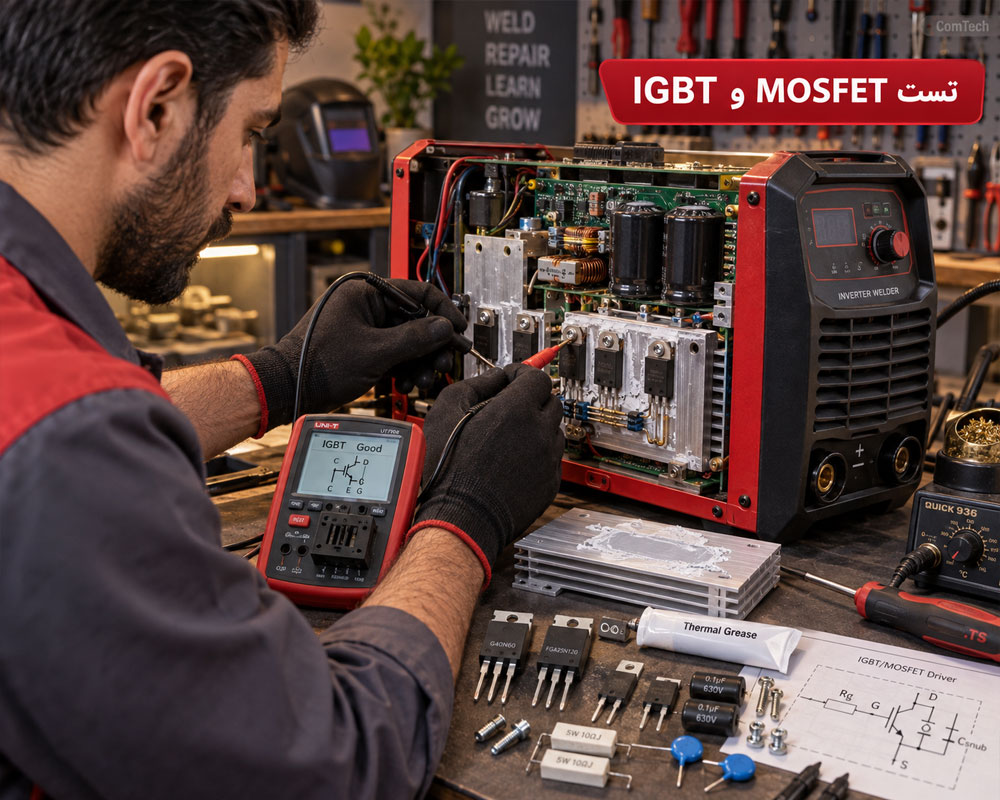 آموزش تست IGBT و MOSFET دستگاه جوش اینورتر