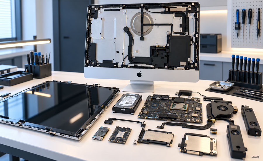 آموزش تعمیر آی مک و شناخت قطعات داخلی iMac