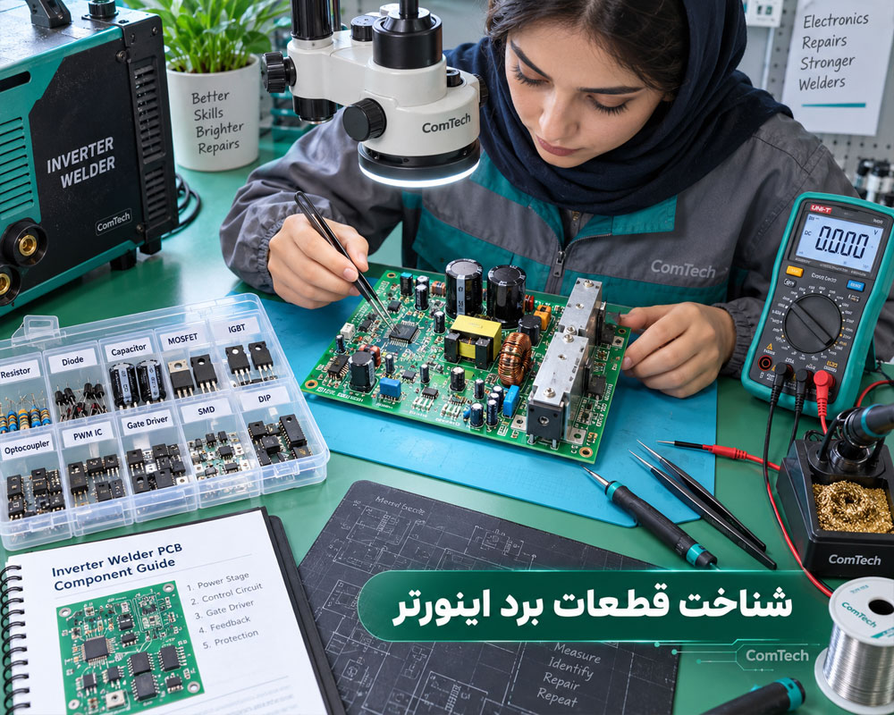 آموزش قطعه شناسی برد دستگاه جوش اینورتر