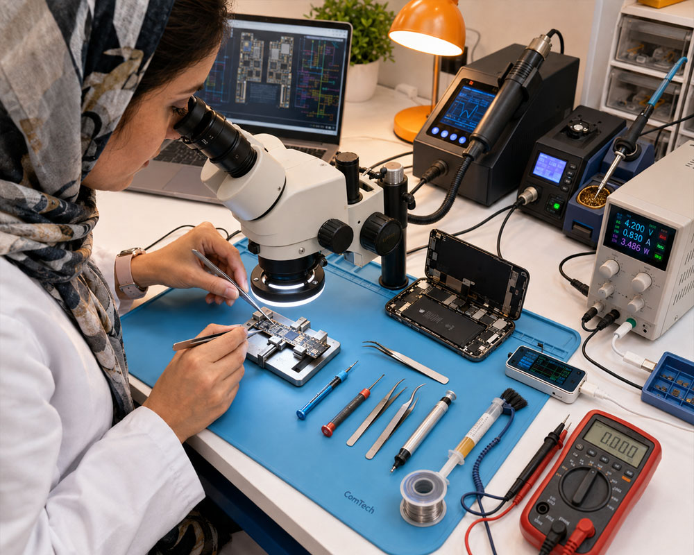 تعمیر شارژ، باتری و USB-C آیفون تعمیر شارژ باتری آیفون
