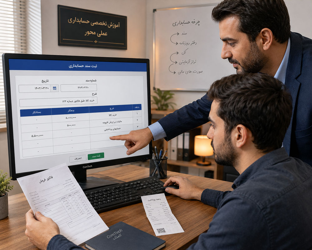 آموزش ثبت سند حسابداری آموزش ثبت سند حسابداری