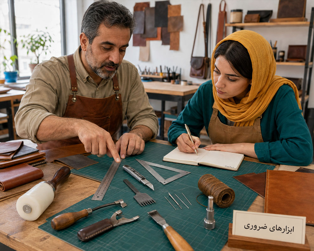 ابزارهای پایه و تخصصی مورد نیاز برای چرمدوزی