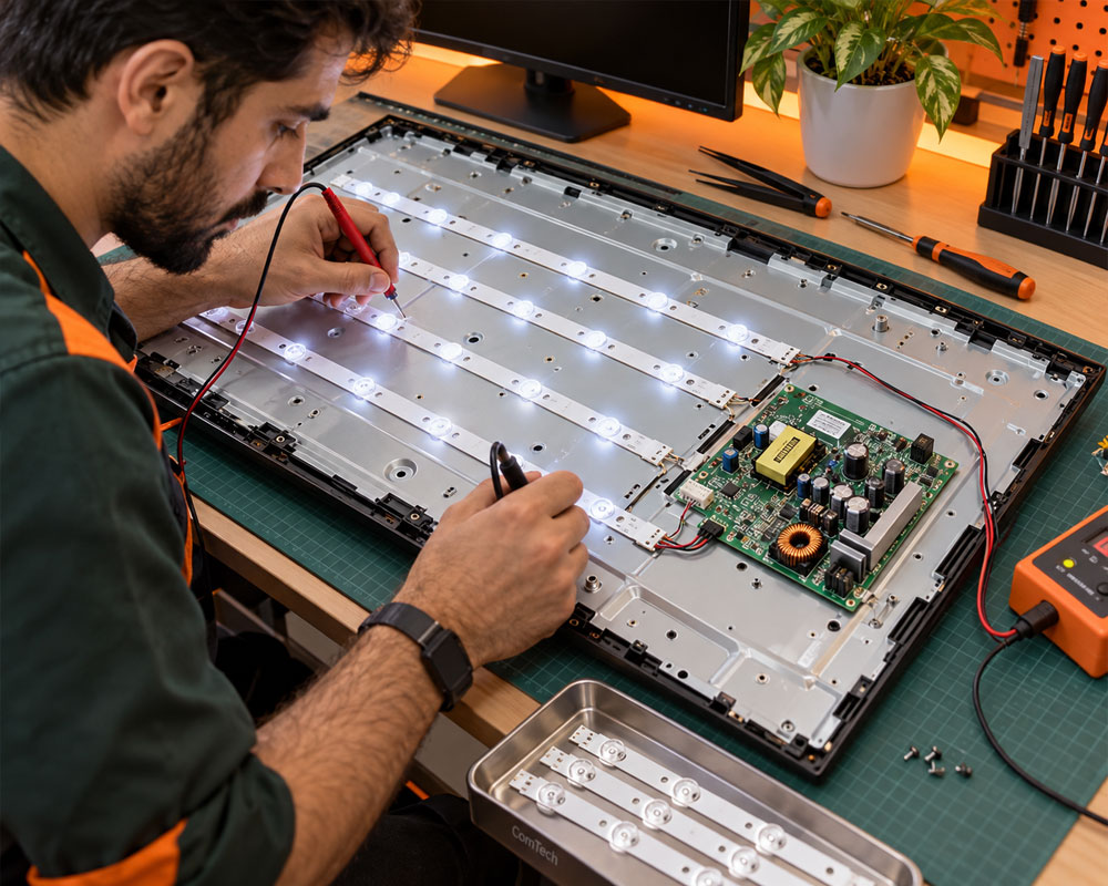 آموزش تعمیر بک لایت مانیتور LED