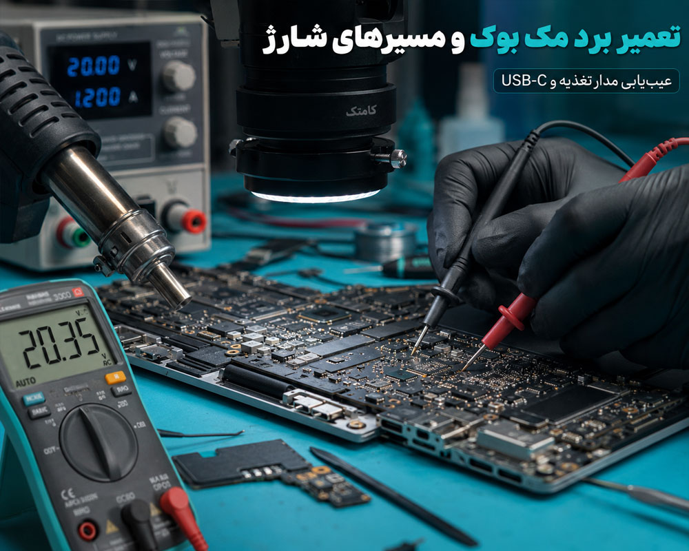 تعمیر باتری و شارژ مک بوک