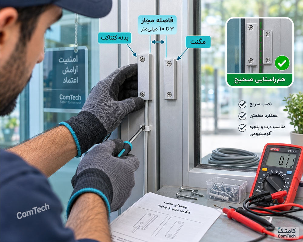 نصب مگنت دزدگیر درب پنجره