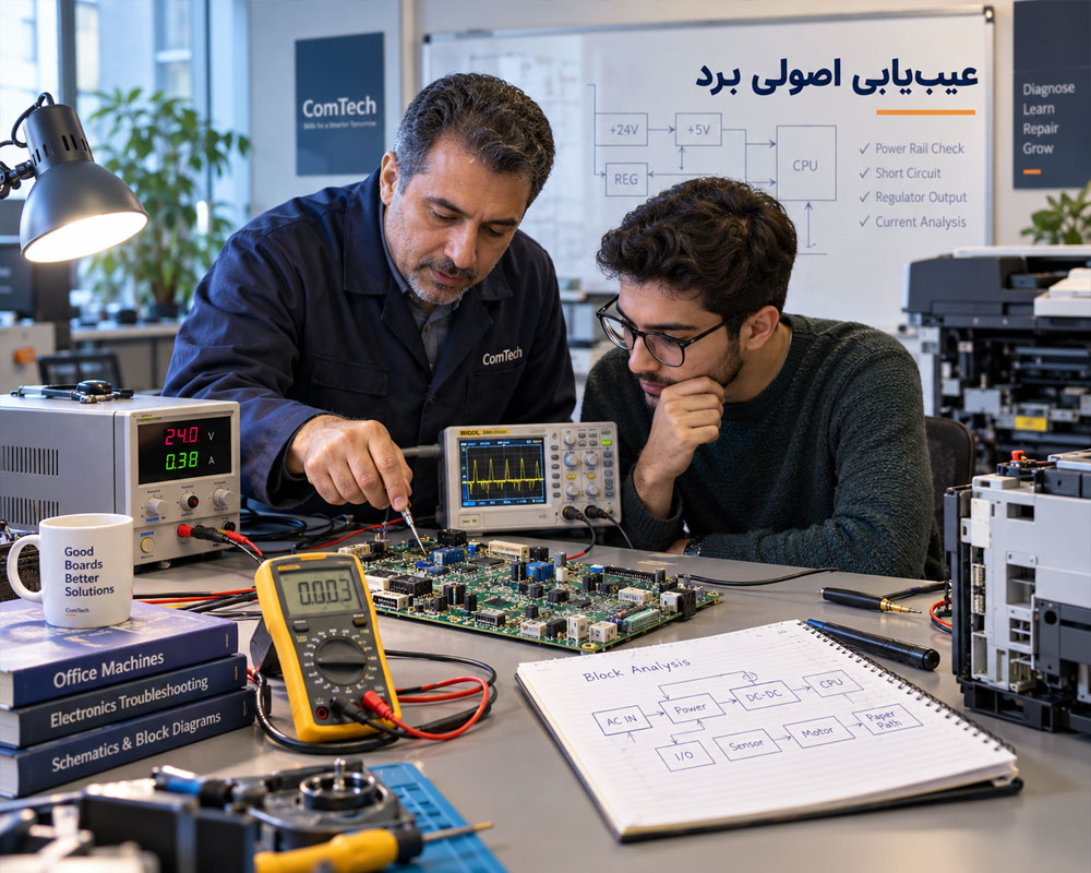 عیبیابی تخصصی مین برد ماشینهای اداری