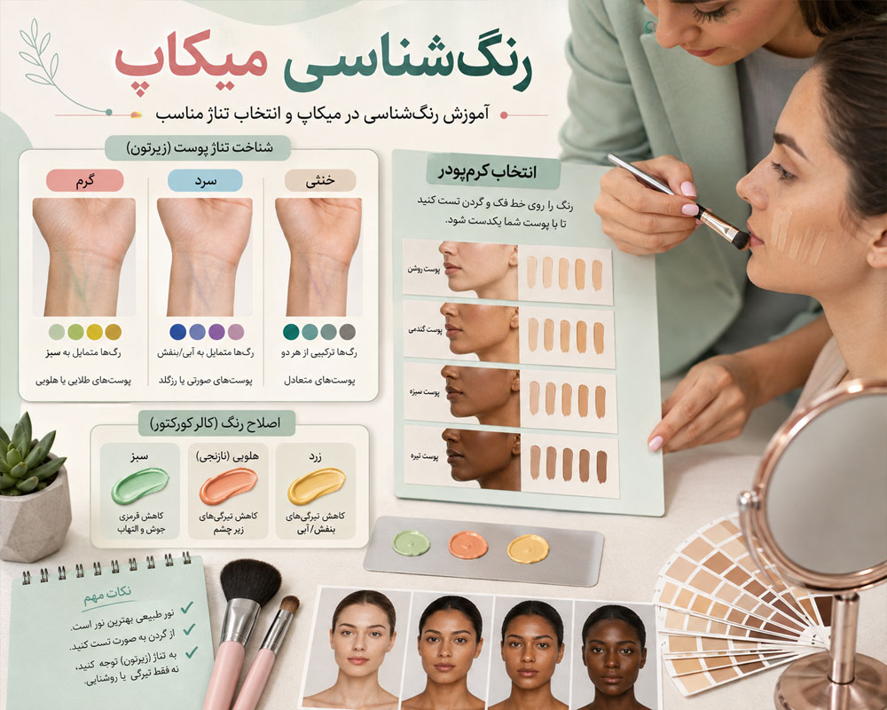 آموزش رنگشناسی در میکاپ آموزش رنگشناسی در میکاپ