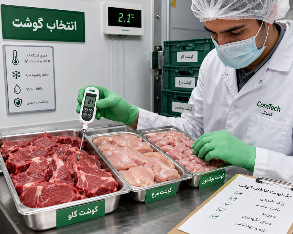 آموزش انتخاب گوشت برای سوسیس آموزش انتخاب گوشت برای سوسیس