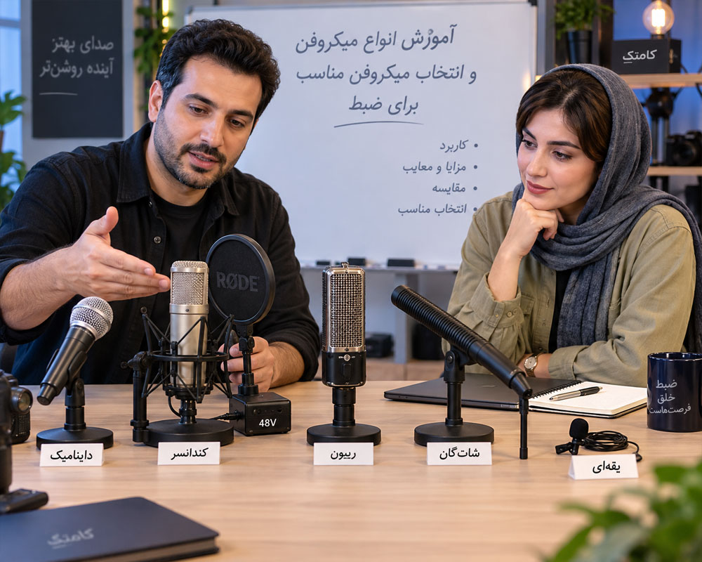 آموزش انواع میکروفن صدابرداری