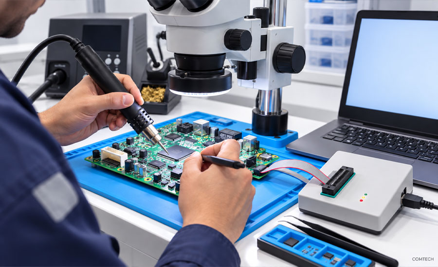 آموزش تعمیر برد PCB با لوپ و میکروسکوپ