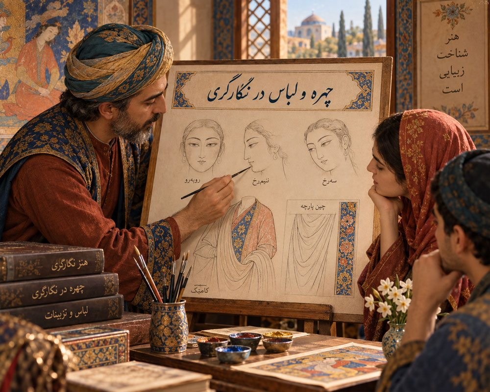 طراحی چهره در نگارگری