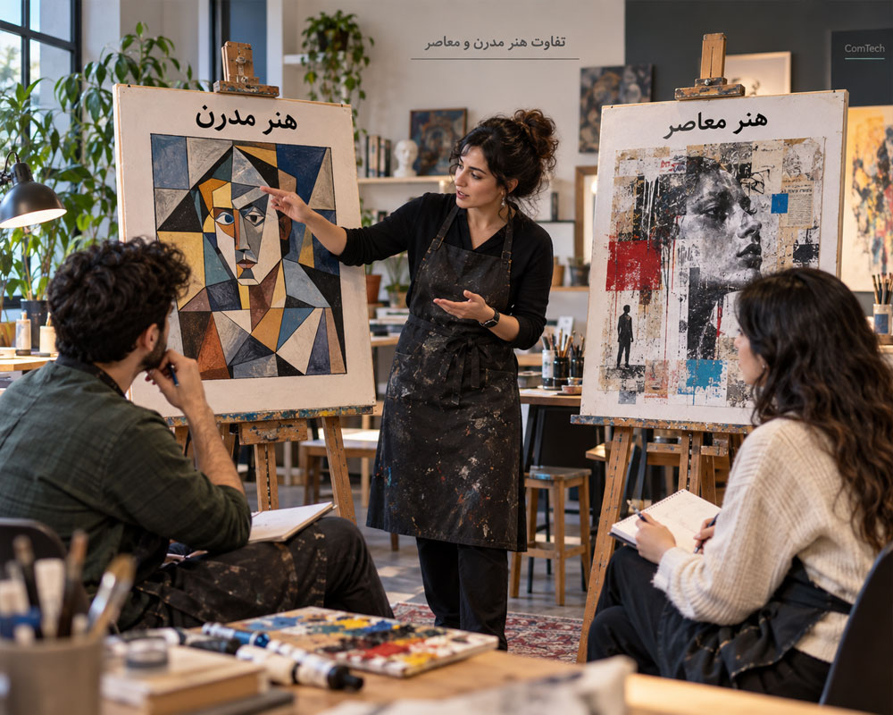 تفاوت هنر مدرن معاصر