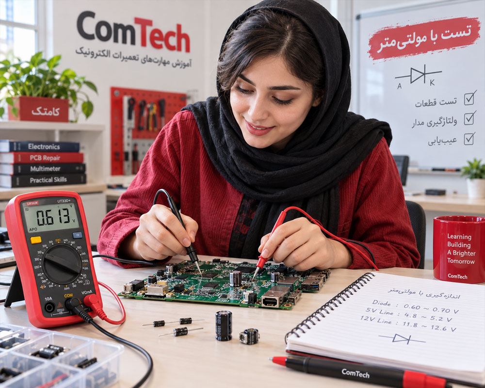 آموزش تست مدار با مولتی متر