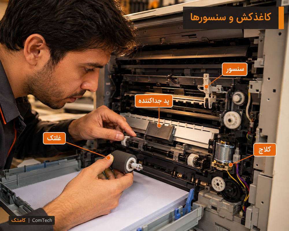تعمیر کاغذکش و سنسورها تعمیر کاغذکش و سنسورها