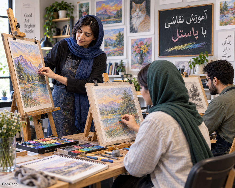 کلاس آموزش نقاشی پاستل