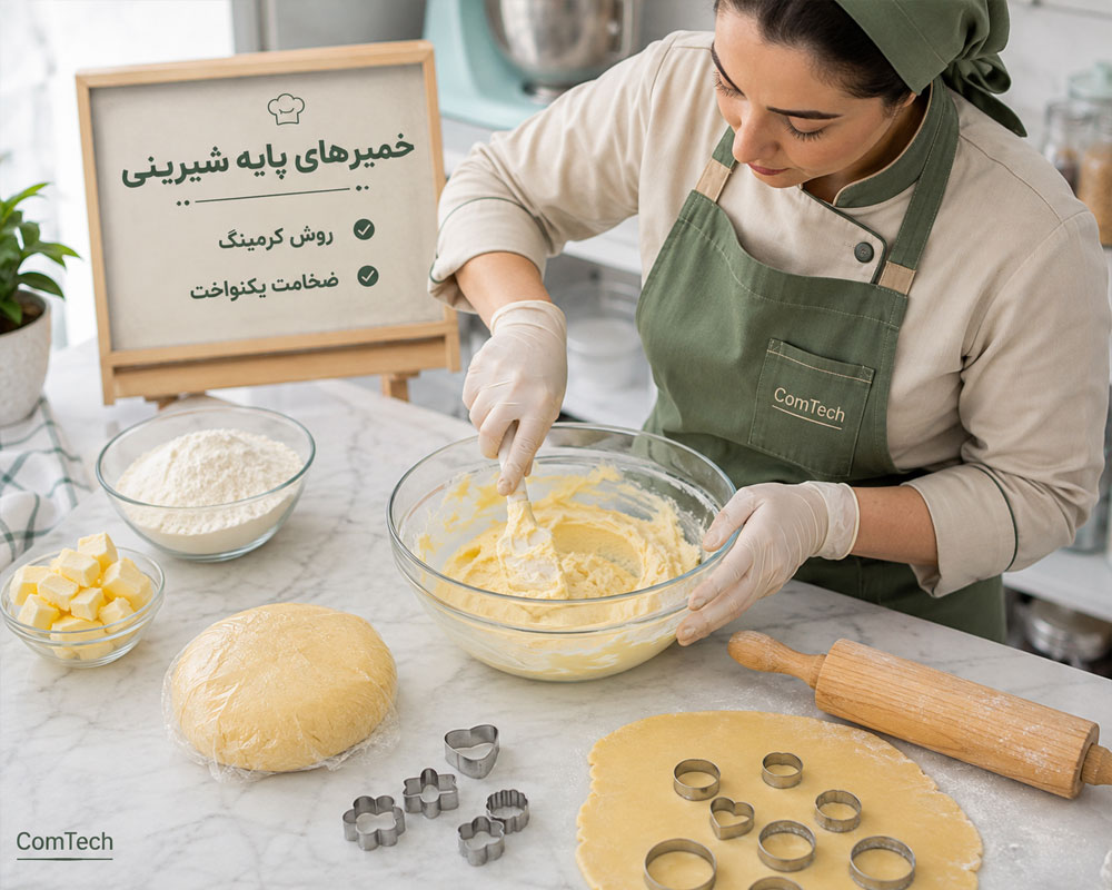 تهیه خمیر شیرینی تهیه خمیر شیرینی