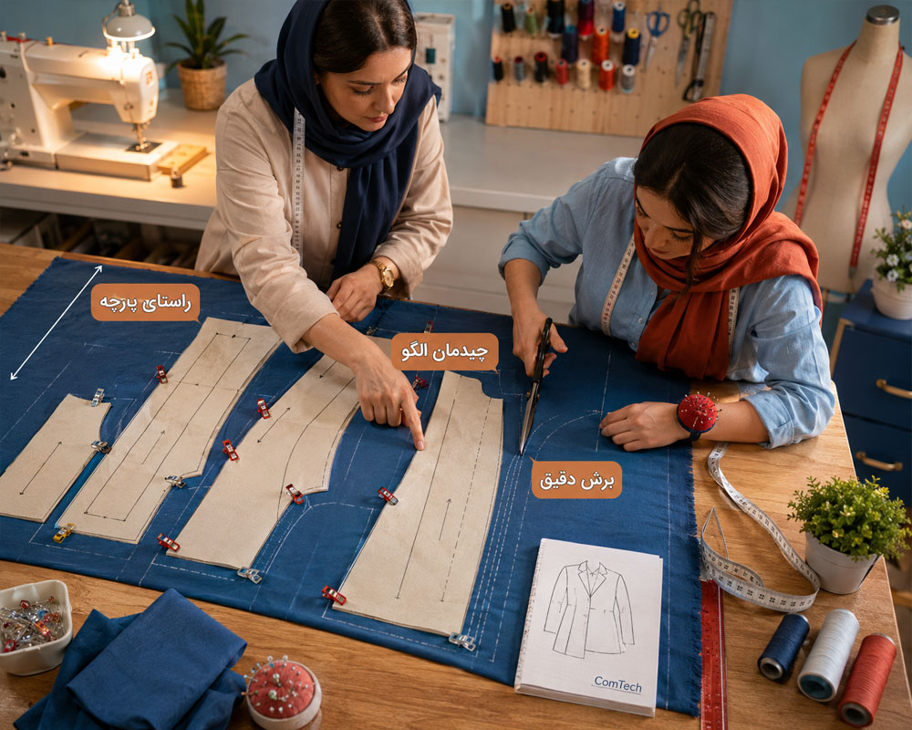 چیدمان الگو و برش