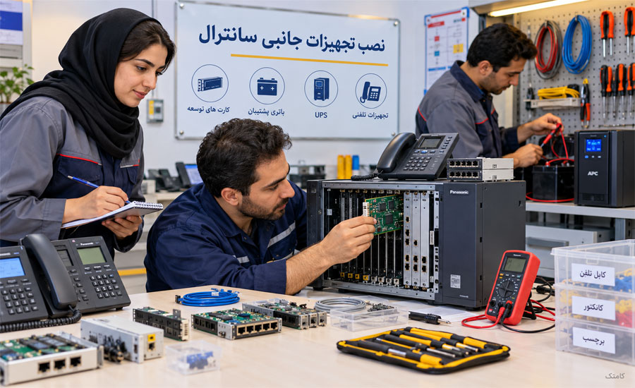 نصب تجهیزات جانبی سانترال