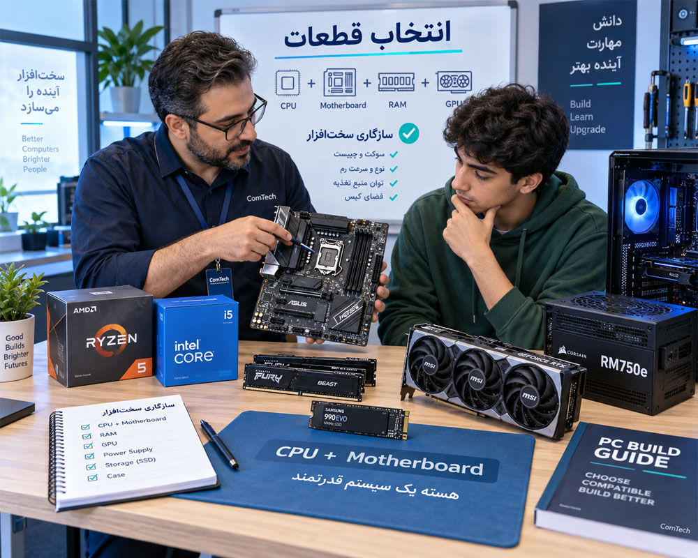 آموزش انتخاب قطعات سازگار برای اسمبل کامپیوتر