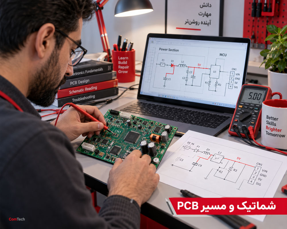آموزش شماتیک خوانی و دنبال کردن مسیر PCB