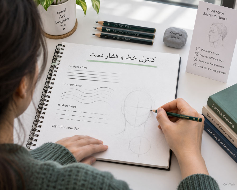تمرین کنترل مداد طراحی