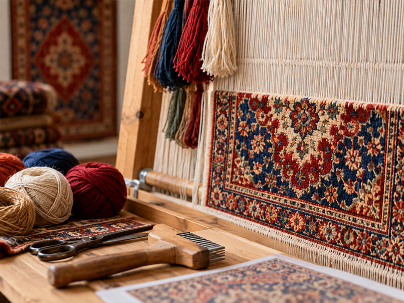 آموزش قالی بافی