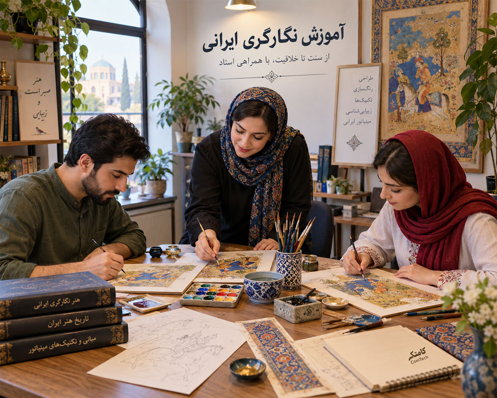 کلاس نگارگری و مینیاتور ایرانی