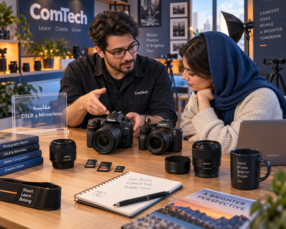 آموزش دوربین DSLR و میرورلس
