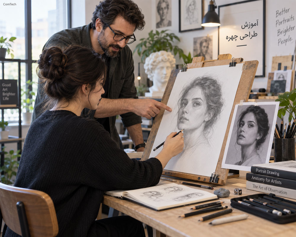کلاس آموزش طراحی چهره