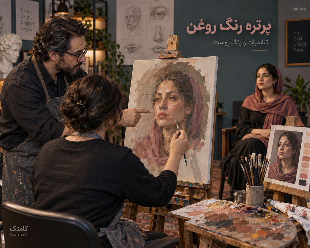 آموزش پرتره با رنگ روغن