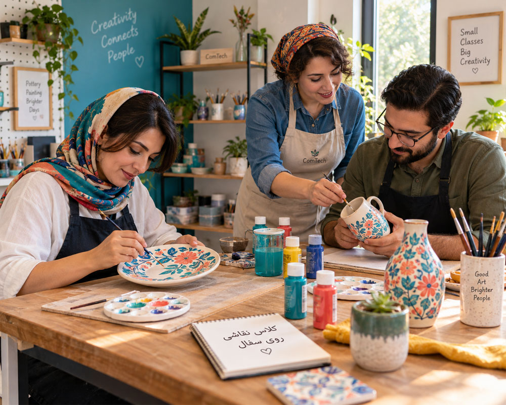 کلاس آموزش نقاشی سفال